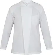 [GIBLOR'S] Diego Men's Chefs Jacket White 100% Polyester Sorona® Rip-Stop Slim Fit