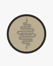 185' Round | Machine Washable Runner Rug | Kid & Pet Friendly | Indoor Rug | Jonathan Adler Venom Neutral Rug | Ruggable