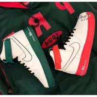 在飛比找Yahoo奇摩拍賣-7-11運費0元優惠優惠-【正品】Nike Air Force 1 High 紅綠鴛鴦