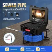 9" IPS DVR 16G Counter Sewer Drain Pipe Inspection Camera 23MM Endoscope 512HZ