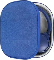 Geekria Shield Headphones Case Compatible with JBL Tune 660BTNC/700BT/510BT/570BT, Live 460NC, Replacement Hard Shell Travel Carrying Bag with Cable Storage (Blue)