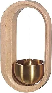 Wood Suction Door Wind Chime Brass Magnetic Doorbell Refrigerator Magnet Housewarming Gift Door Opening Reminder (Color : A, Size : One Size)