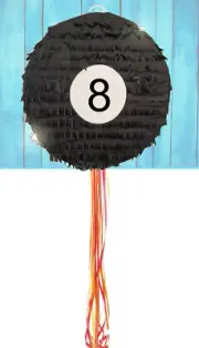 Eight ball 8 Pinata Piñata kids girls boys fun party play Pull string Hit stick