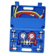 AC Manifold Gauge Set for R134a, R12, R22 Refrigerants | 3-Way System with 5FT