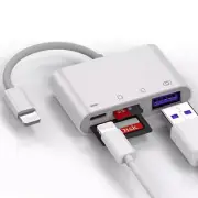 4 in 1 USB Camera Connection Micro SD Card Reader Adapter for iPhone iPad IOS