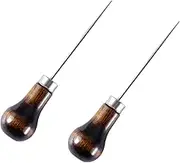 2 Pcs Awl Tool,Alloy Gourd Shape Bradawl Braddle Tool Bradle for Wood Sewing Awl Professional Punch Sharp for Carpenters Cobblers Leather Craft,Sewing Crafting,DIY Handmade Maker,Handle Scratch Hole