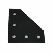 Black 90° Plate Bracket for 2020 Extrusion