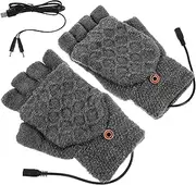 [EXAOMBLE] USB Heated Gloves for Winter Portable Thermal Mitts with Rapid Heating Unisex Design Safe Reliable Hand Warmers for Outdoor Sports Riding