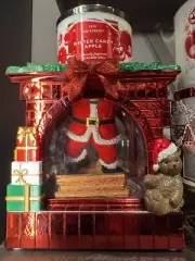 FREE SHIP Large Light Up Santa Chimney Water Globe Candle Holder Bath&BodyWorks