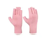 1 Pair of Arthritis Compression Gloves for Men Women Pink