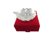 German Silver Brass Round Bowl Sets with Tray and Spoon with Royal Royal Luxury