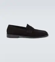 Manolo Blahnik Perry suede penny loafers