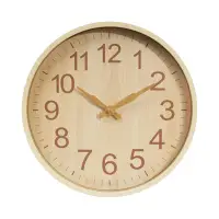 在飛比找Yahoo奇摩購物中心優惠-靜音木紋時鐘掛鐘