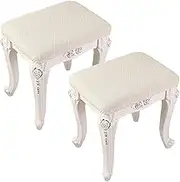 2/4/6 Pack Elastic Rectangle Bar Stool Covers Stretch Vanity Stool Cover Chair Seat Slipcovers Counter Stool Cover Saddle Seat Covers Washable for Wooden Metal Bench(Beige,2er Set)