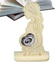 Ultrasound Picture Frame, Sonogram Picture Frame - Baby Sonogram Photo Frame Sonogram Picture, Baby Mom Ultrasound Frame, Ultrasonic Picture Holiday Ornament, Wooden Photo Frame for Pregnant Parents
