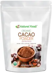 Organic Cacao Powder - Unsweetened Nutrient-Dense Superfood for Healthy Aging...