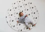 Forrest / Grey - Padded Playmat - Round