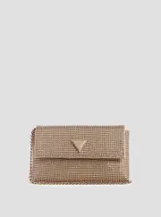 GUESS Women's Gold Zalina Clutch Bag