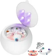 [QIFU-HOME] Ultrasonic Retainer Cleaner, 42kHZ Ultrasonic Jewelry Cleaner with 4 Timing Cleaning Modes, 200ML Portable Retainer Cleaner Machine for Dentures, Retainer, Aligner, Braces, Mouth Guard