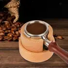 Coffee Tamper Base Wood Coffee Tamper Stand for Shop Countertop Worktop