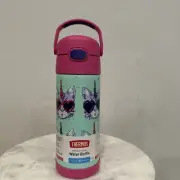 Thermos Stainless Steel FUNtainer Water Bottle with Straw, Caticorns, 14 oz
