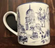 New Marks & Spenser M&S Home Fine Bone China Mug, Blue & White, London Scenes