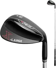 56 60 Degrees Golf Sand Wedges Extra Large Steel Golf Club Wedge Sandy Wide Bottom Wedges Golf Clubs for Men Women (Black,56 Degree)