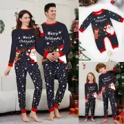 2024 Christmas Matching Family Pyjamas Adult Kids Xmas Santa Reinddeer Sleepwear