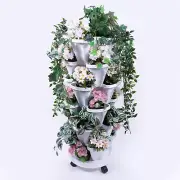 5 Tier Stackable Vertical Garden Planters – Herbs, Strawberries, Flowers