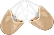[GOOHOCHY] Breathable Toe Protectors Dance Toe Care Pad Ballet Dance Flats Ballet Slipper for Half Foot Dance Shoes Cushion for Heels Comfortable Toe Pouches Golden Cotton