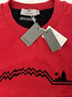 Canali 1934 Black Edition Sweater New In Deep Rich Red US46/EU56 XL $999.00