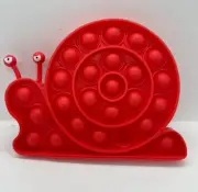 Red Snail Sensory Fidget Stress Relif Popping Toy 4 X 5