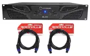 Crown Pro XLi800 600w 2-Channel DJ/PA Power Amplifier Amp + Cables XLI 800