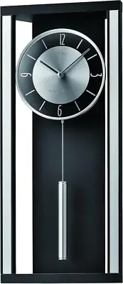 Seiko Modern Noir Wall Clock with Pendulum and Dual Chimes Seiko QXH068K