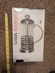 Cafetera Tetera Coffee and Tea Press Decorative Stainless Steel 4 Cup 600 ml New
