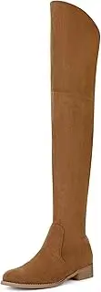 [Shoe'N Tale] Women's Over The Knee Boots Thigh High Low Block Heel Pointed Toe Long Stretch Boots