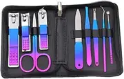 9/18 pcs Manicure set Art Color Stainless Steel Pedicure Nail Tool Utility Tools Cutters Nipper Nail Clipper,9 PCS
