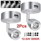 2x 12V LED Spot Reading Light Camper Caravan Boat Touch Switch Interior Lamp New