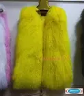Womens Real Mongolian Sheep Fur Vest Curly Fur Waistcoat Sleeveless Coat Outwear