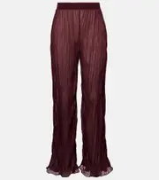 [Jade Swim] Jade Swim Amaya sheer wide-leg pants S/M red