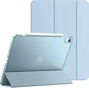 JETech Case for iPad Air 11-Inch M3/M2 (2025/2024), iPad Air 5 (2022 5th Generation 10.9-Inch), Slim Stand Hard Back Shell Cover with Auto Wake/Sleep (Light Blue)