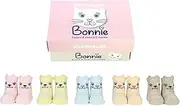 [Cucamelon] Baby Bonnie Cat Kitten 5 Pairs of Socks 0-12 Months Giftboxed