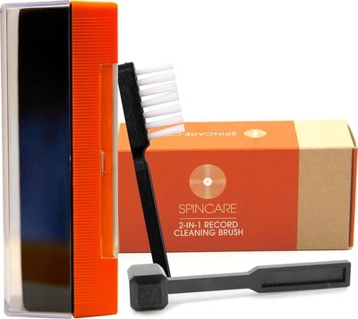 Vinyl Record Cleaning Brush and Stylus Cleaner | 2-in-1 LP Care Kit | Soft Pad |