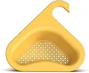 1 Pack Drain Basket Kitchen Accessories Utensil Storage Box Adjustable Snap Sink Sink Soap Sponge Rack Hanging Drain Basket Kitchen Gadgets Yellow-Medium