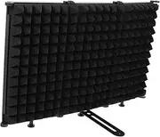 QUMIIRITY Mic Pops Filter Shield 1pc Microphone Supplies Noise Reduction Isolation Shield for Recording Black Abs