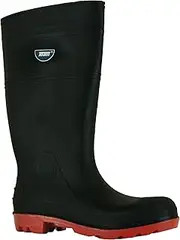 [Team] Industrial Gumboot - Men's Red Ankle-High Work Boot - Size 10