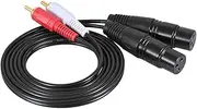zolyet 1.5m/ 5ft Stereo o Cable Cord Dual XLR Female to Dual Male Plug for Mixer Mixing Console Microphone Amplifier