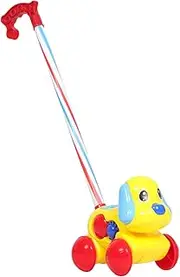 UPKOCH Push Walker with Bell Dog Car for Boys Spacious Storage Engaging Sound for Early Learning Development Activities