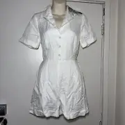 New With Tags PORTMANS Linen Blend Playsuit Romper Size 8 #34847