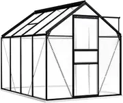 Greenhouse with Base Frame Anthracite Aluminium 4.75 m,Polycarbonate Greenhouse with Aluminum Frame and UV Resistance for Gardening Gardening